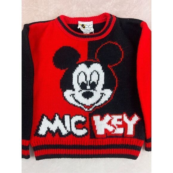 Vintage Kids Mickey Mouse Sweater 90s - Picture 2 of 7